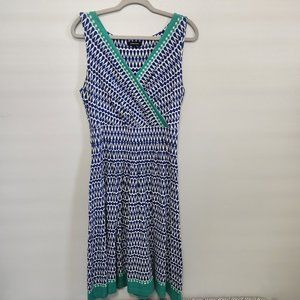 Lands End Stretch Knit Surplice Dress Size M/T